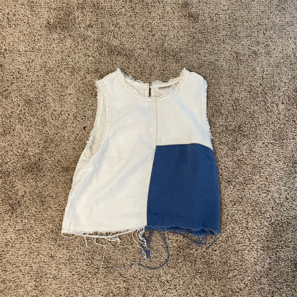 Holding Horses denim color patch top